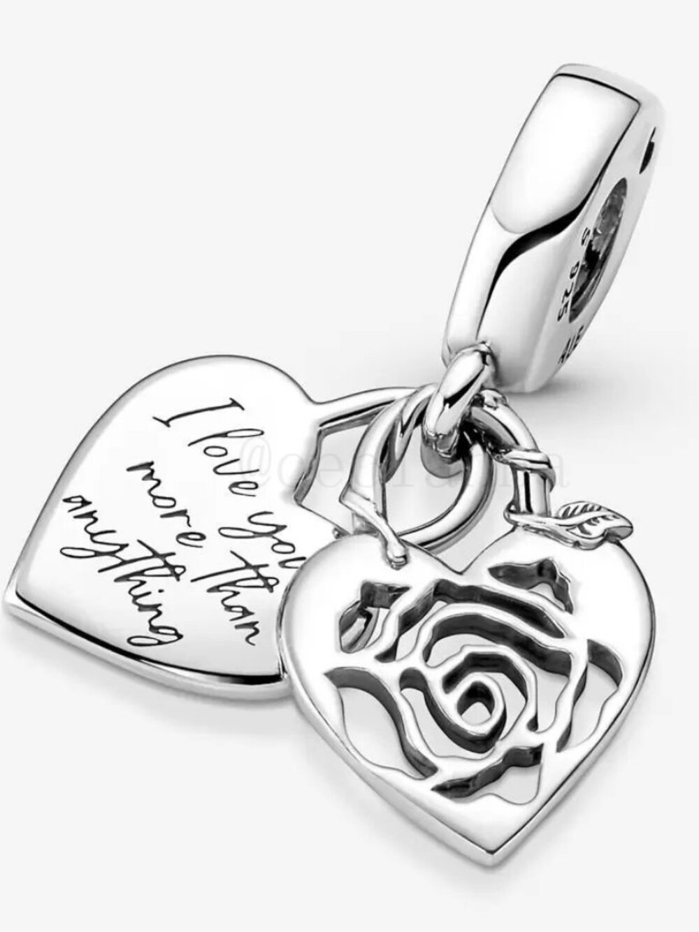 Pandora Rose Heart Padlock Dangle Charm